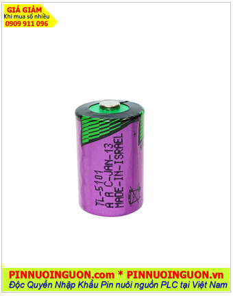 Pin Tadiran TL-5101: Pin nuôi nguồn Tadiran TL-5101 lithium 3.6v 1/2AA 950mAh _Xuất xứ Israel